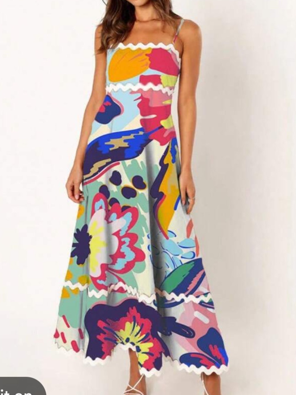 Commense Boho Floral Cami Dress & Sweater